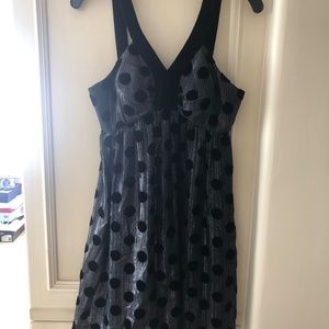Milly Black Metallic Cocktail Dress